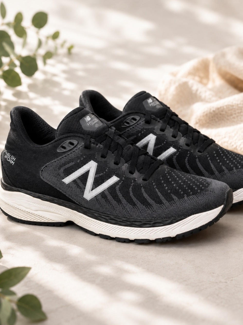 New Balance Women's Black and Gray Fresh Foam Running Shoes